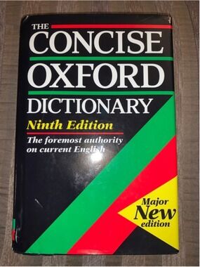 Oxford Concise Dictionary Ninth Edition Black Green One Size